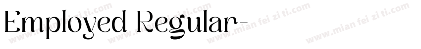 Employed Regular字体转换